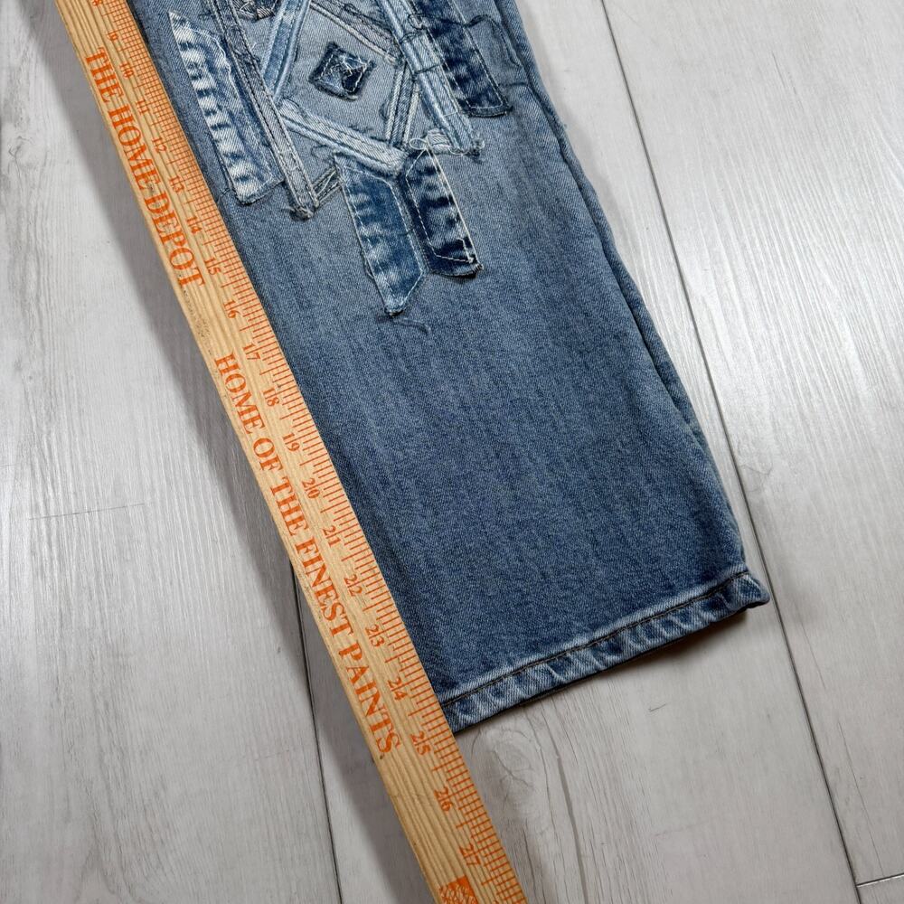LUCKY BRAND Lucky Pins High Rise Wide Leg Jeans Women's 10/30 Patchwork Boho - Picture 11 of 11